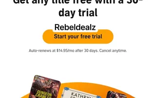 Audible 30-Day Free Trial: Any Audiobook Free, Then $14.95 a Month