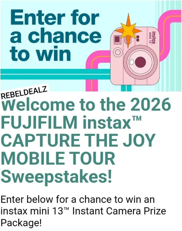 Fujifilm Instax Capture The Joy Tour Sweepstakes