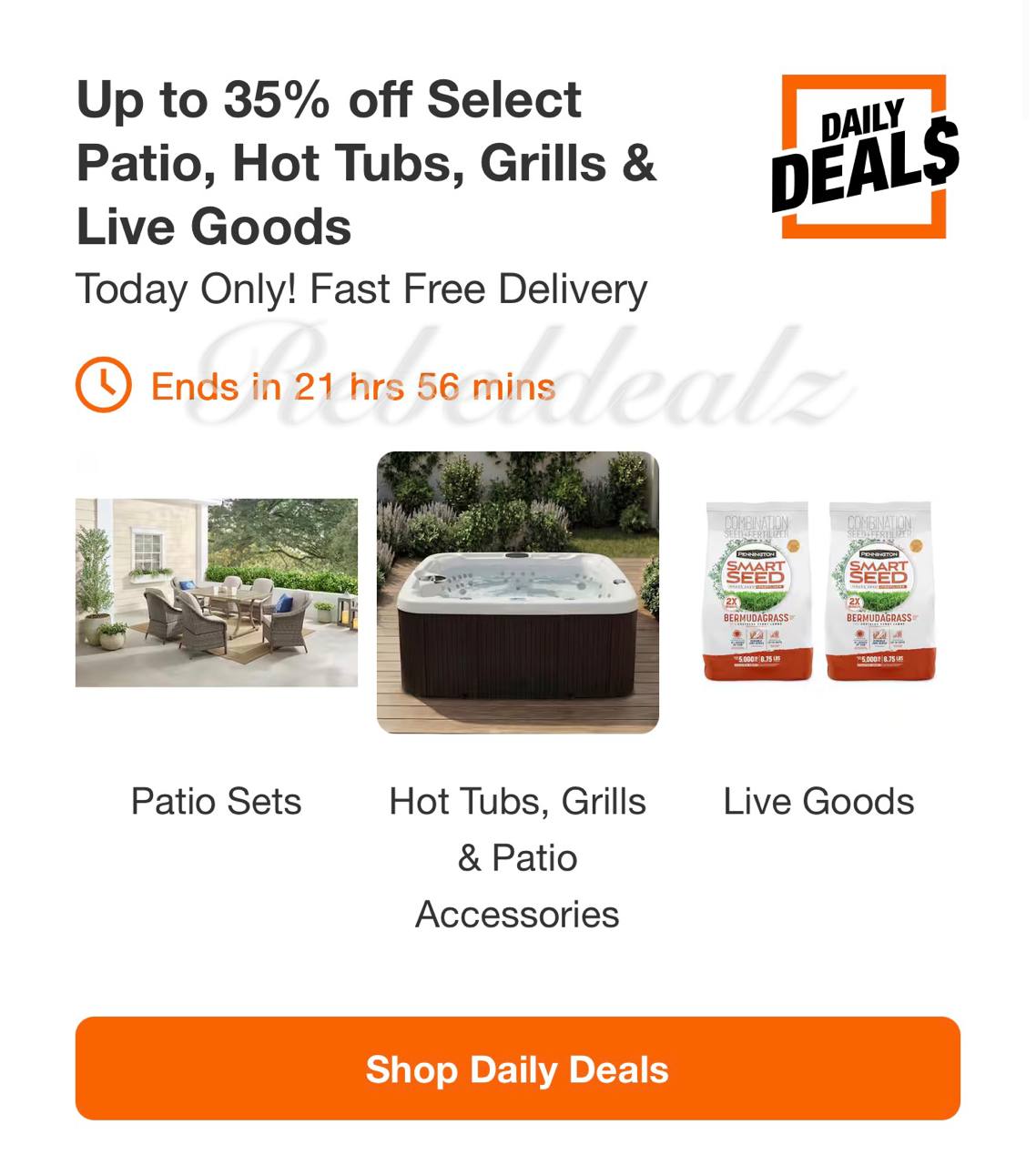 Home Depot Daily Deals: Up to 35% Off Patio, Hot Tubs, Grills & Live Goods