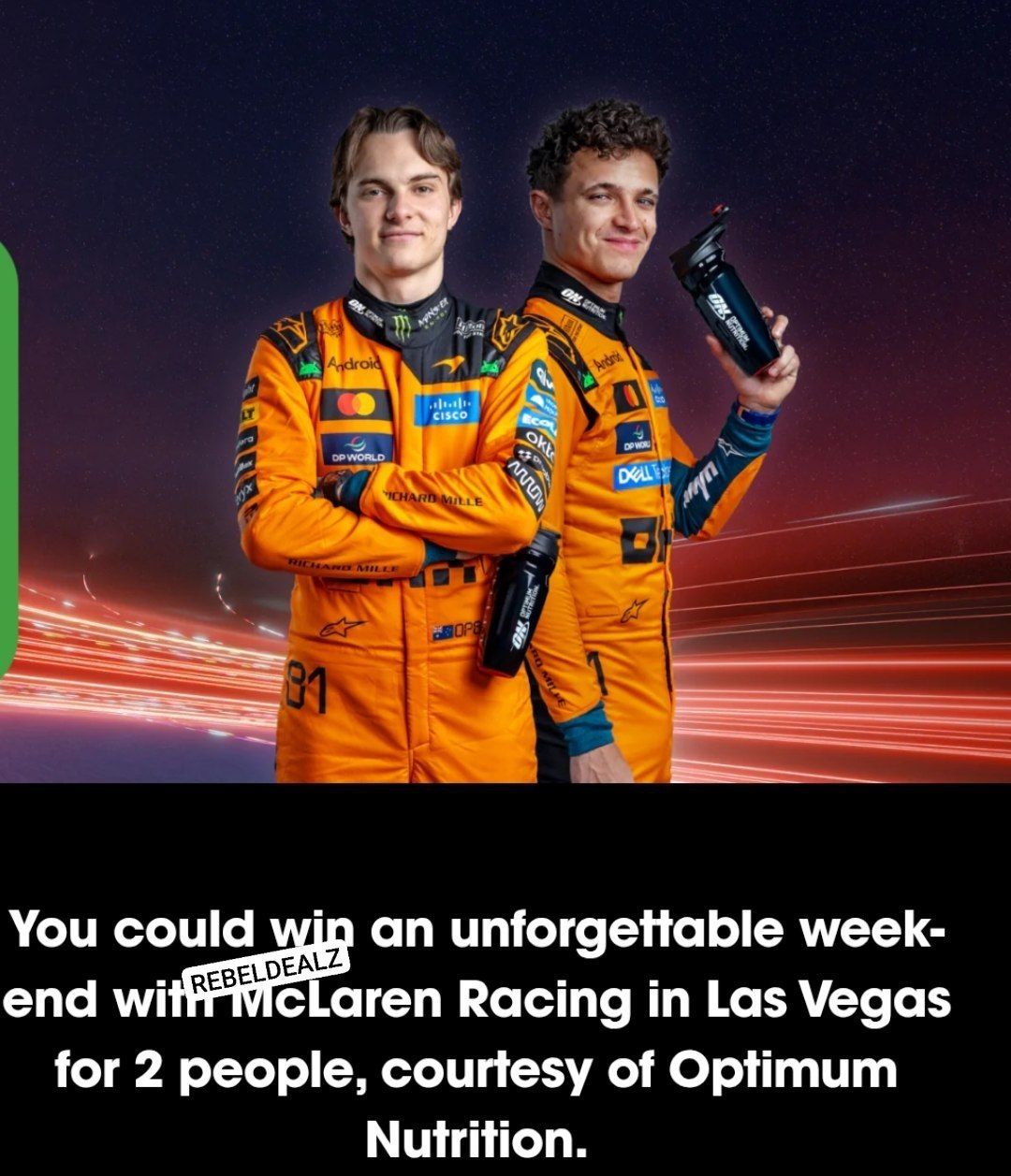 Optimum Nutrition 'Formula 1' Sweepstakes - Win Big!