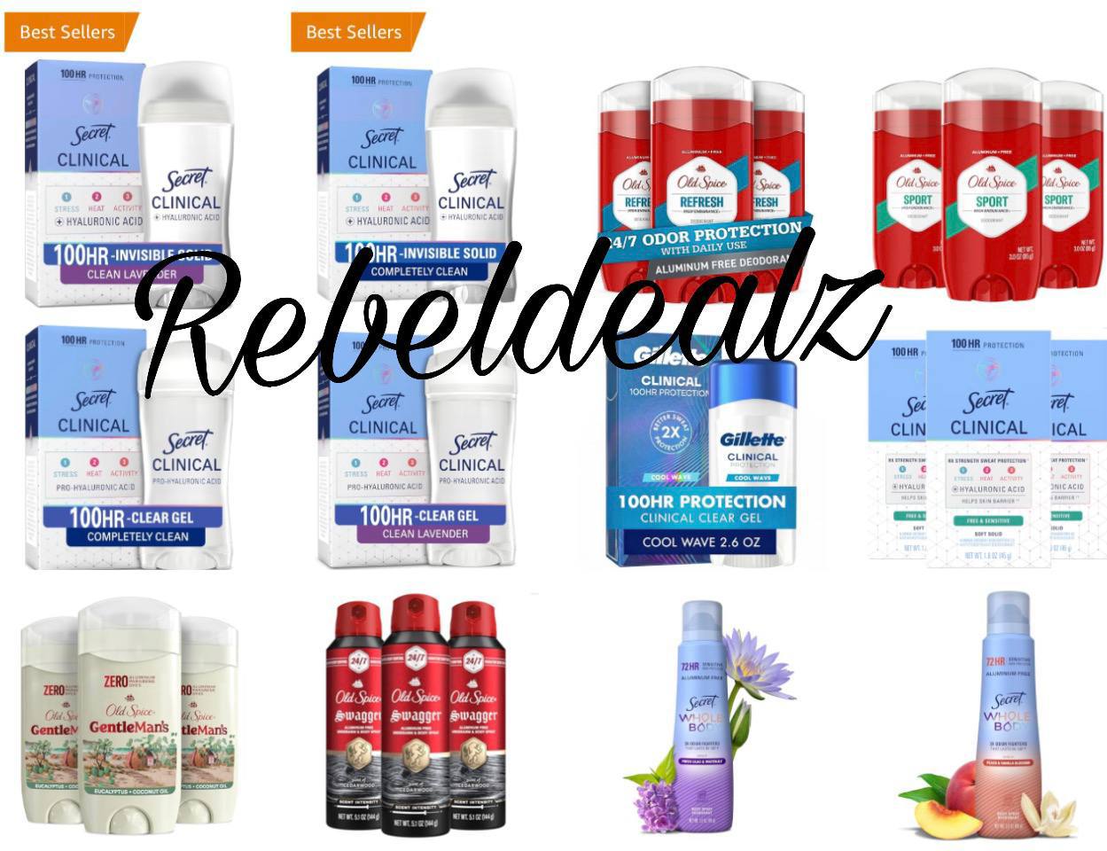Secret, Old Spice and Gillette Deodorant Sale with Extra 15% Off at Amazon