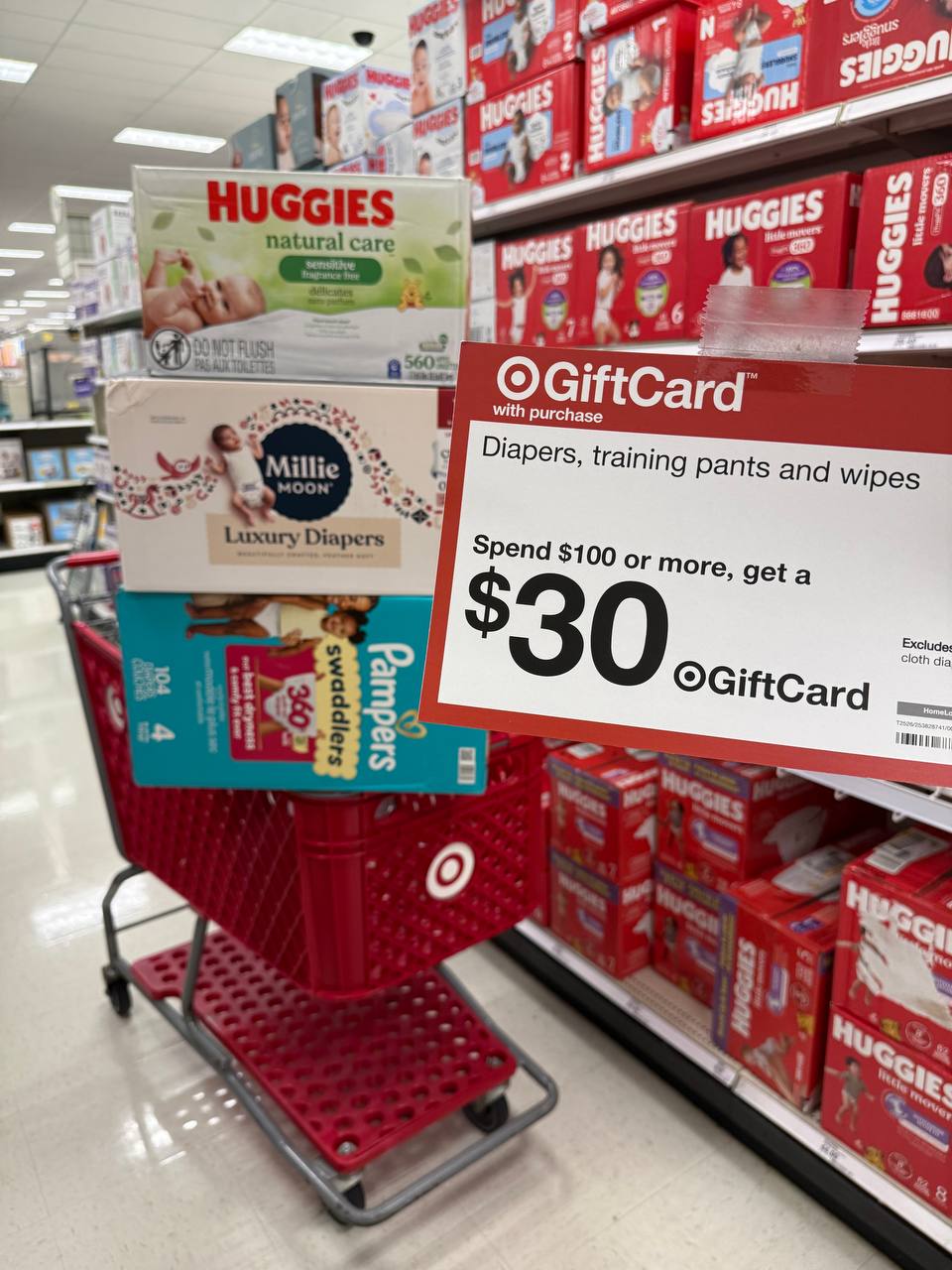 Get a $30 Target Gift Card When you Spend $100 on Diapers at Target