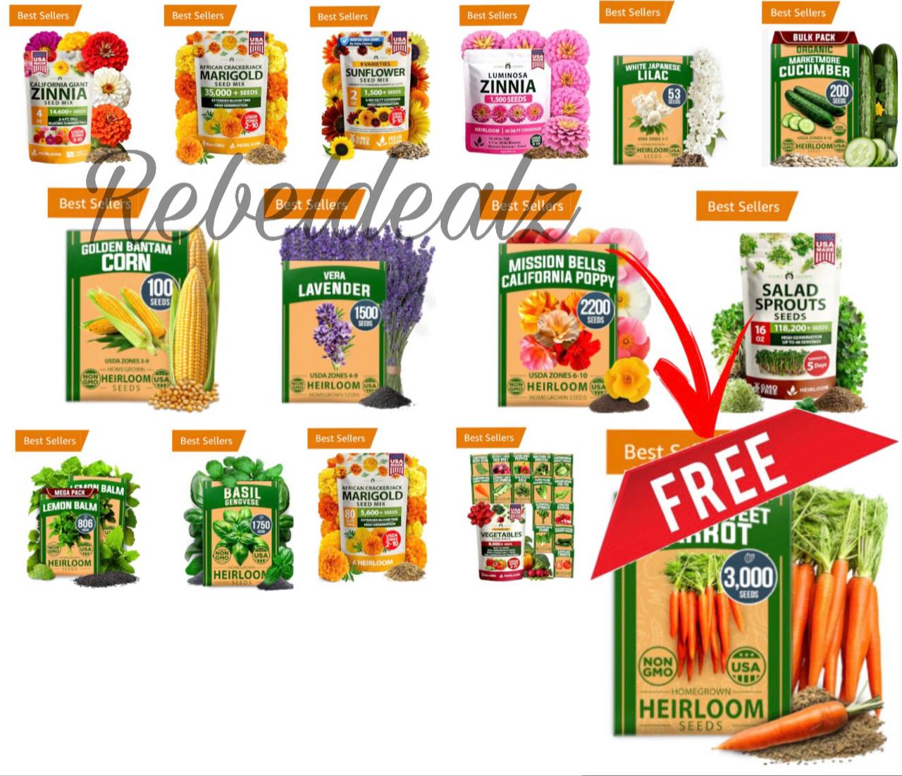 Garden Markdowns with Free Carrot Seeds