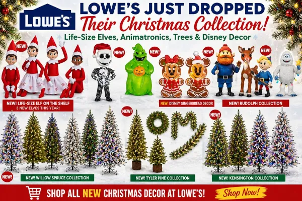 Lowe’s New 2026 Christmas Collection – Life‑Size Elves, Animatronics, Trees & Disney Decor