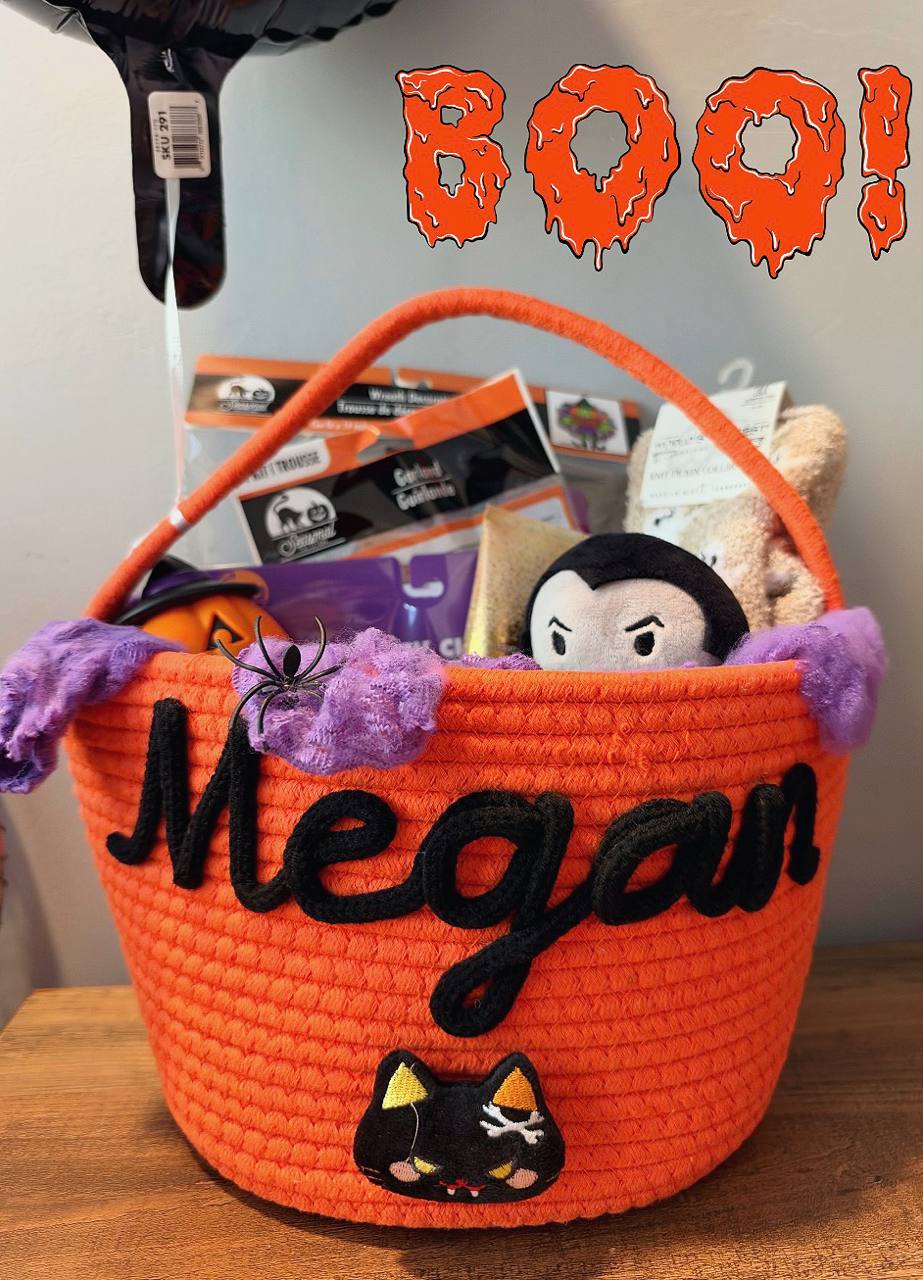 Personalized Halloween Candy Basket with Name from $12