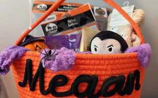 Personalized Halloween Candy Basket with Name from $12