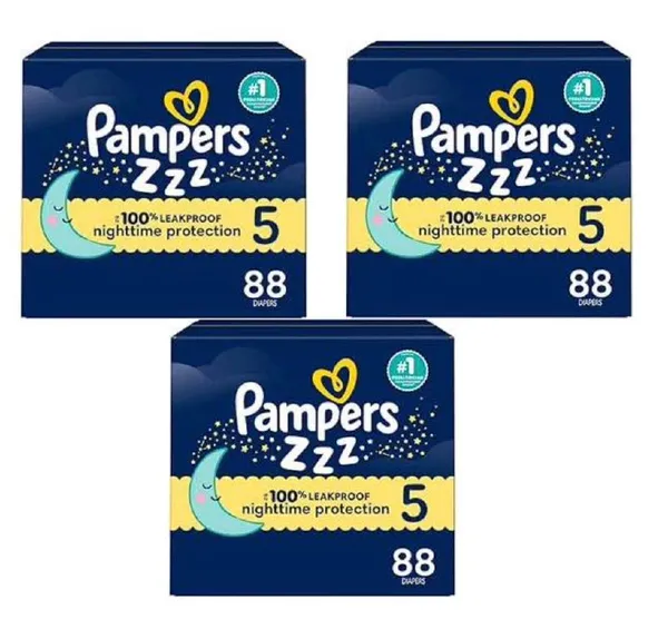 Pampers ZZZ Overnight Diapers Size 5 Sale - Nighttime Protection Disposable Baby Diaper