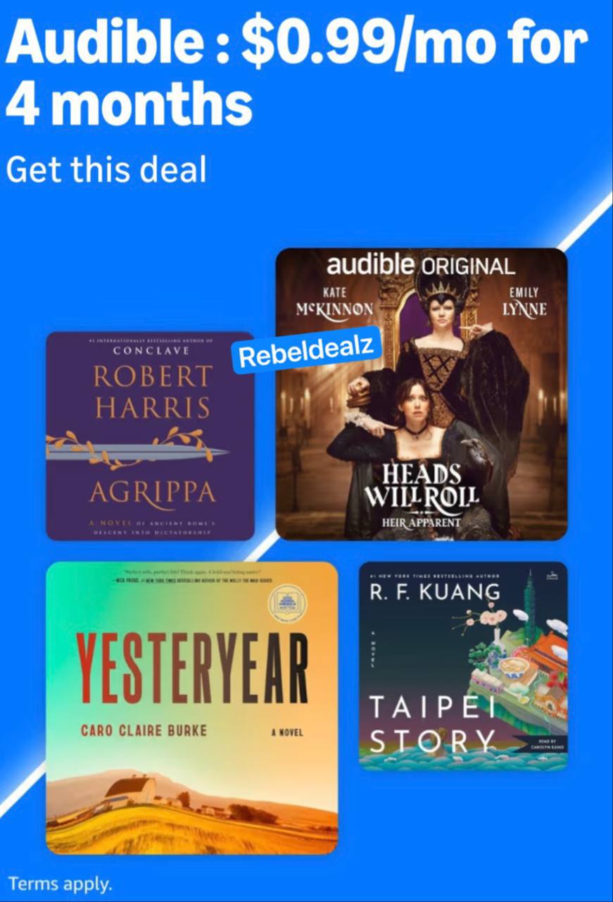 Audible 99 Cents a Month for 4 Months, Prime Exclusive
