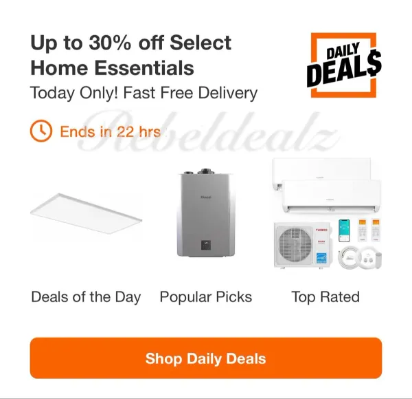 Home Depot Daily Deals: Up to 30% Off Home Essentials