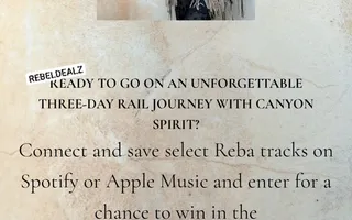 Reba "Tourist" Flyaway Sweepstakes: Win a Three-Day Rail Trip