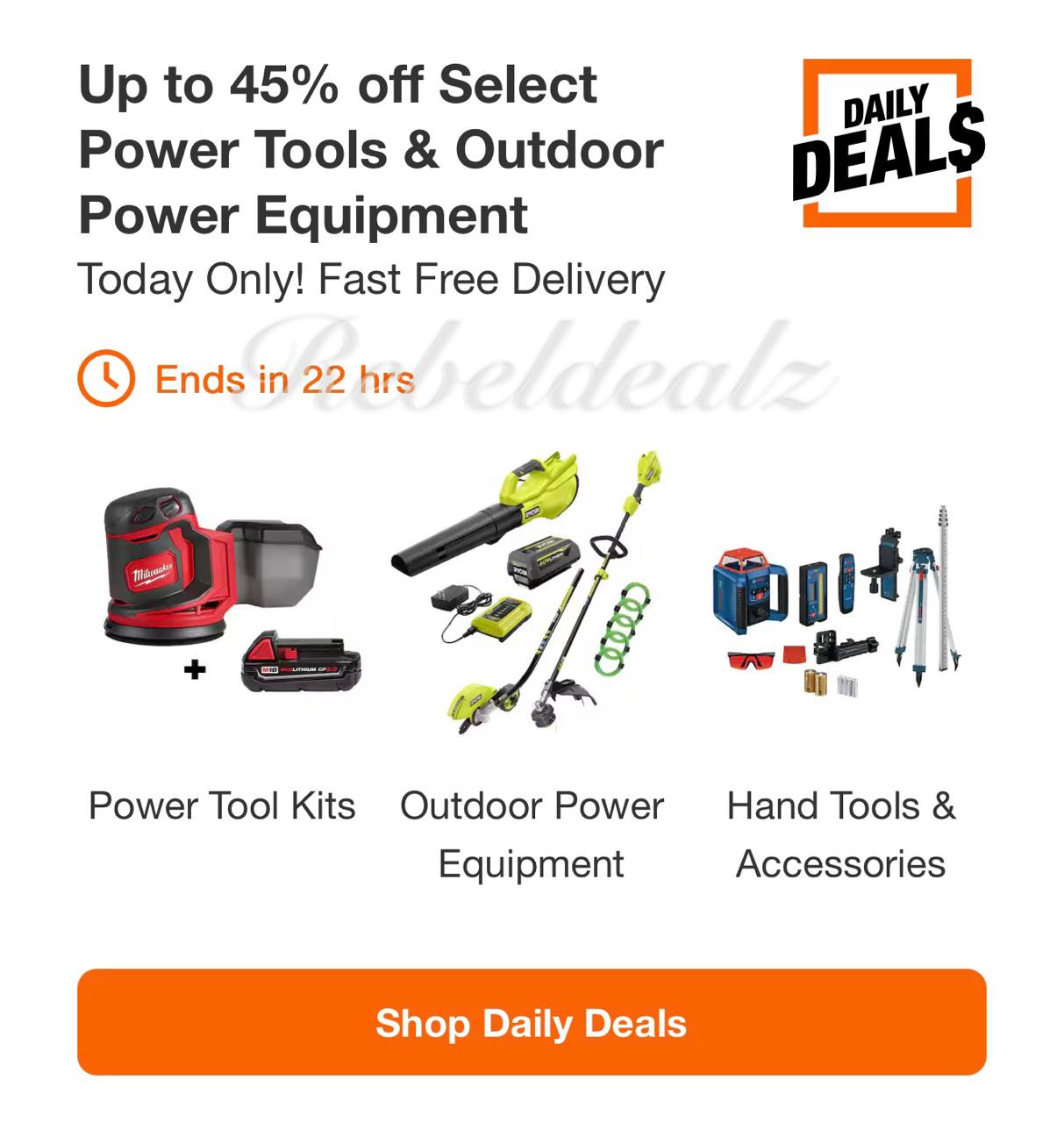 Home Depot Daily Deals: Up to 45% Off Power Tools & Outdoor Equipment