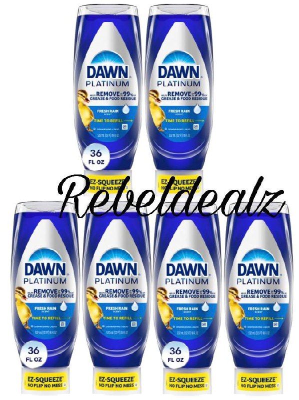 Dawn Platinum EZ-Squeeze Dish Soap 2x18oz Bundle, $13.xx