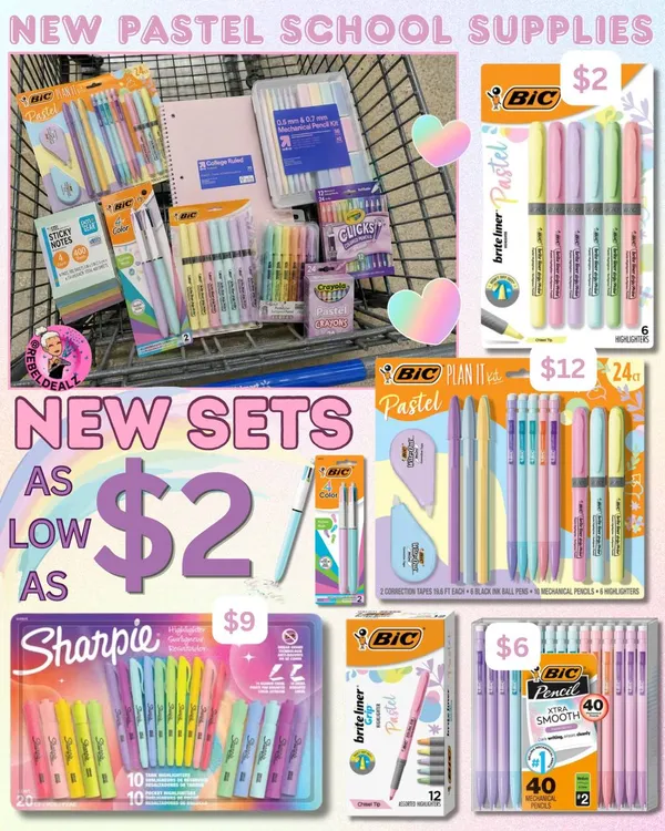Pastel Back-to-School Supplies Starting at $2