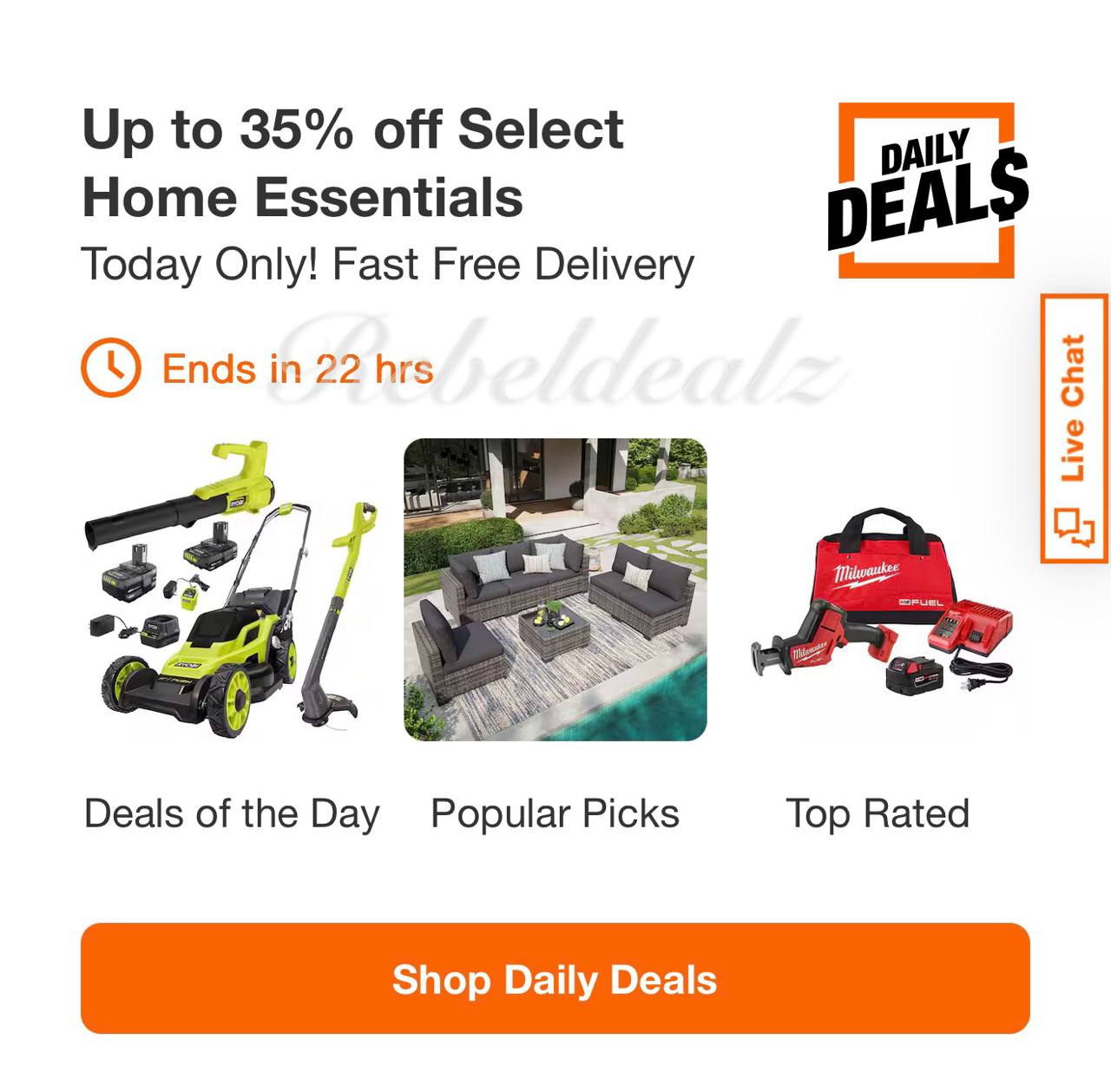 Home Depot Daily Deals: Up to 35% Off Home Essentials
