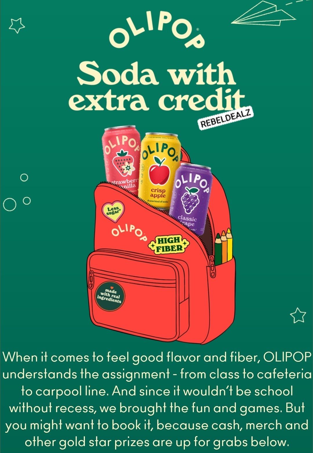 Olipop Back To School Sweepstakes: 100 Winners