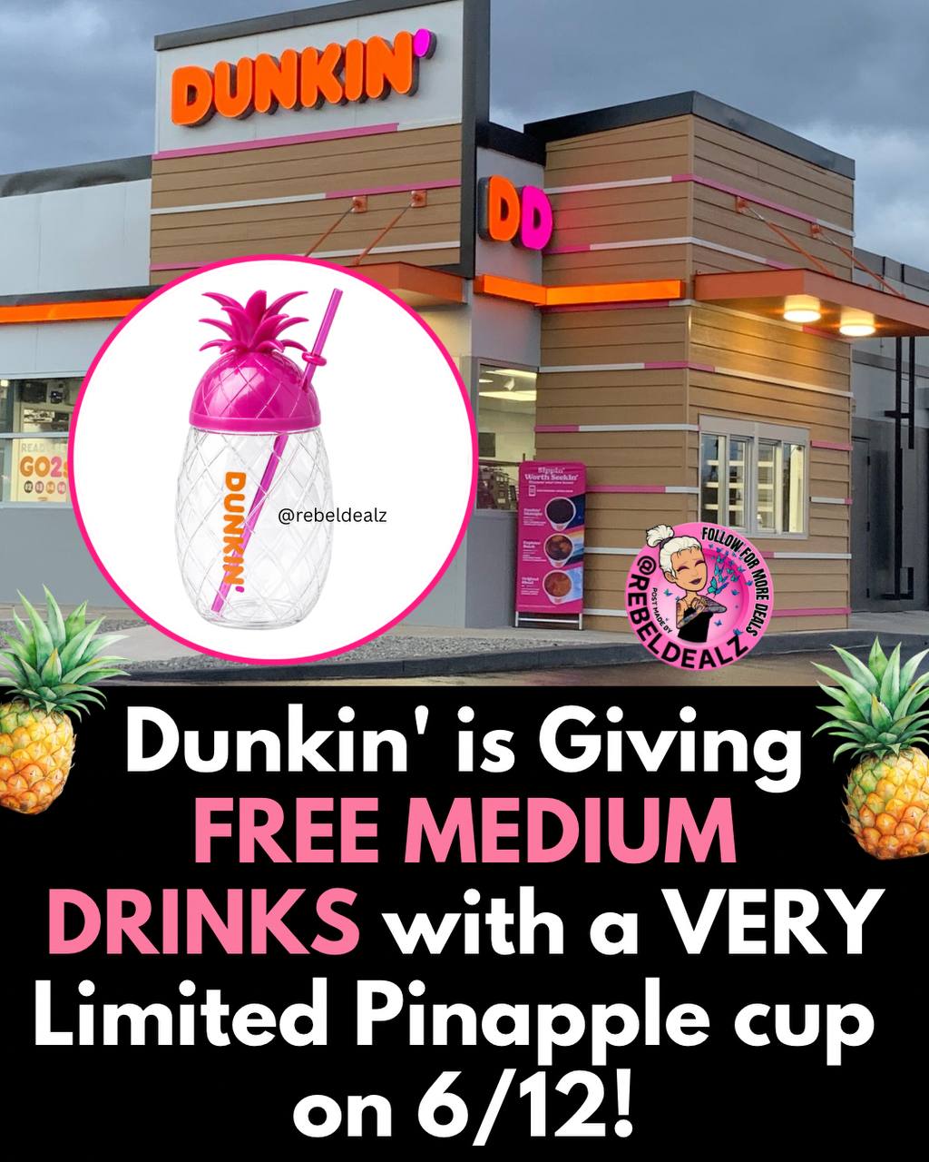 Dunkin' Summer 2026 Promotional Drops: Pineapple Cups, Golf-Themed Munchkins & More