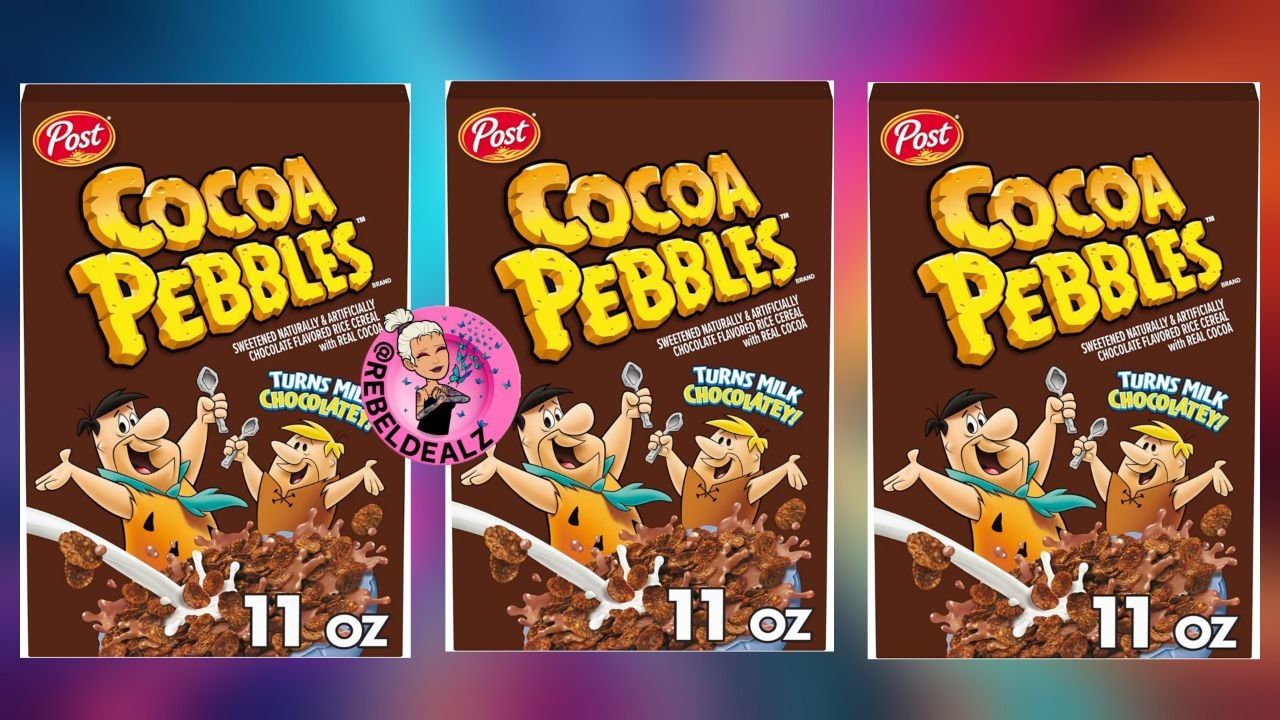 Cocoa PEBBLES Chocolate Breakfast Cereal for Kids - Limited Time Offer