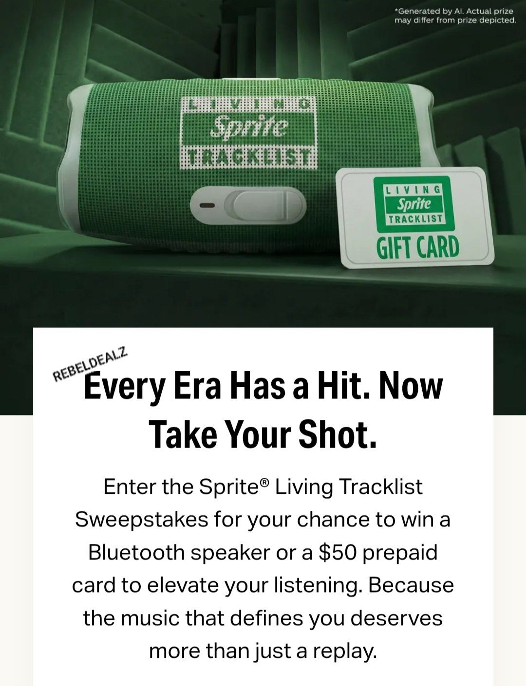 Sprite 'Living Tracklist' Sweepstakes - Win Exciting Prizes