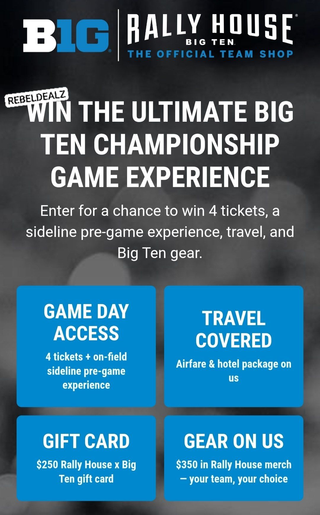 Rally House Big Ten Football Championship Sweepstakes