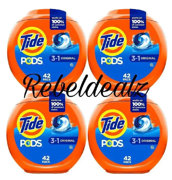 Tide PODS Laundry Detergent 42-Count Pacs with Stain Remover