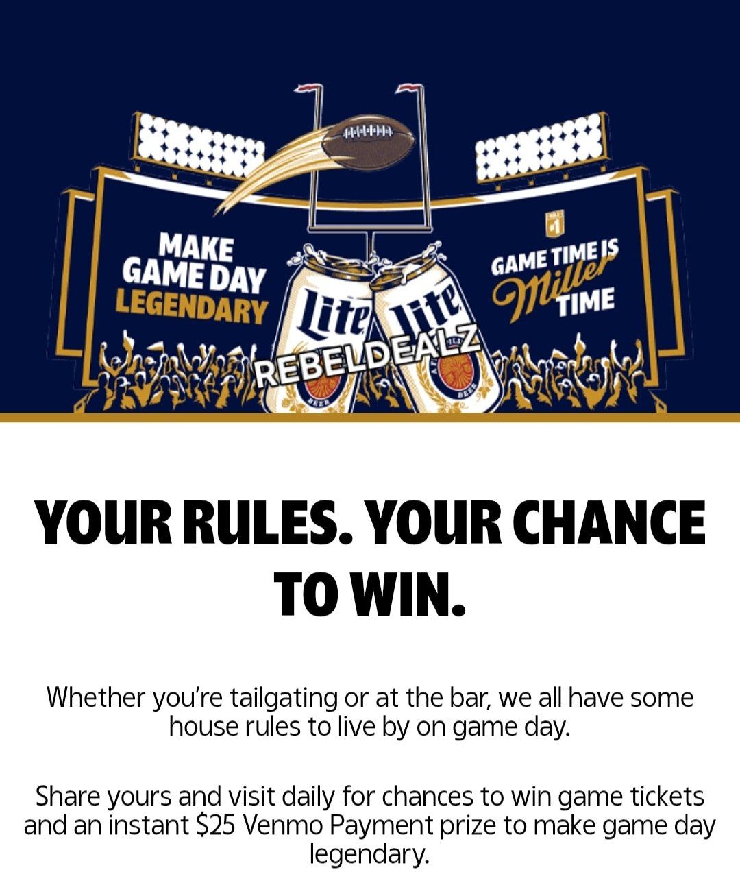 Miller Lite Football Instant Win Game - 1,579 Prizes Available