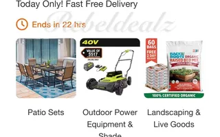 Home Depot Daily Deal: Up to 25% Off Patio, Outdoor Power Equipment & Landscaping