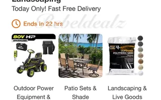 Home Depot Daily Deal: Up to 20% Off Outdoor Power Equipment and Patio Landscaping