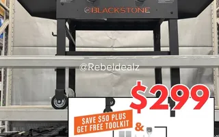 Get a 28" Original Griddle with Hard Cover 2-Burner Liquid Propane Flat Top Grill + Tool Sets for Free