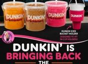 Dunkin' Iced Beverage Buckets Return August 7 with New Flavors and Bucket Holder