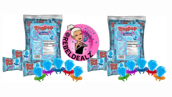 Ring Pop Cotton Candy Lollipops 30-Count Bulk Pack