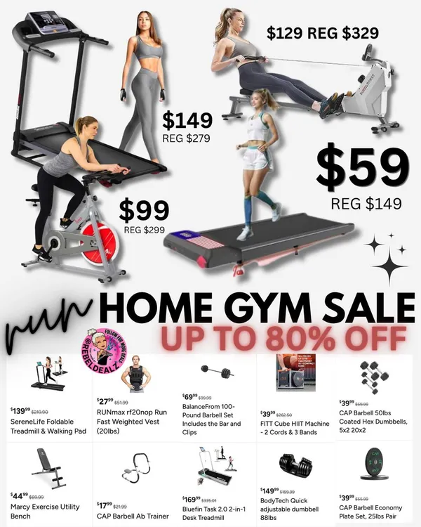 Home Gym Steals: Up to 80% Off on Woot
