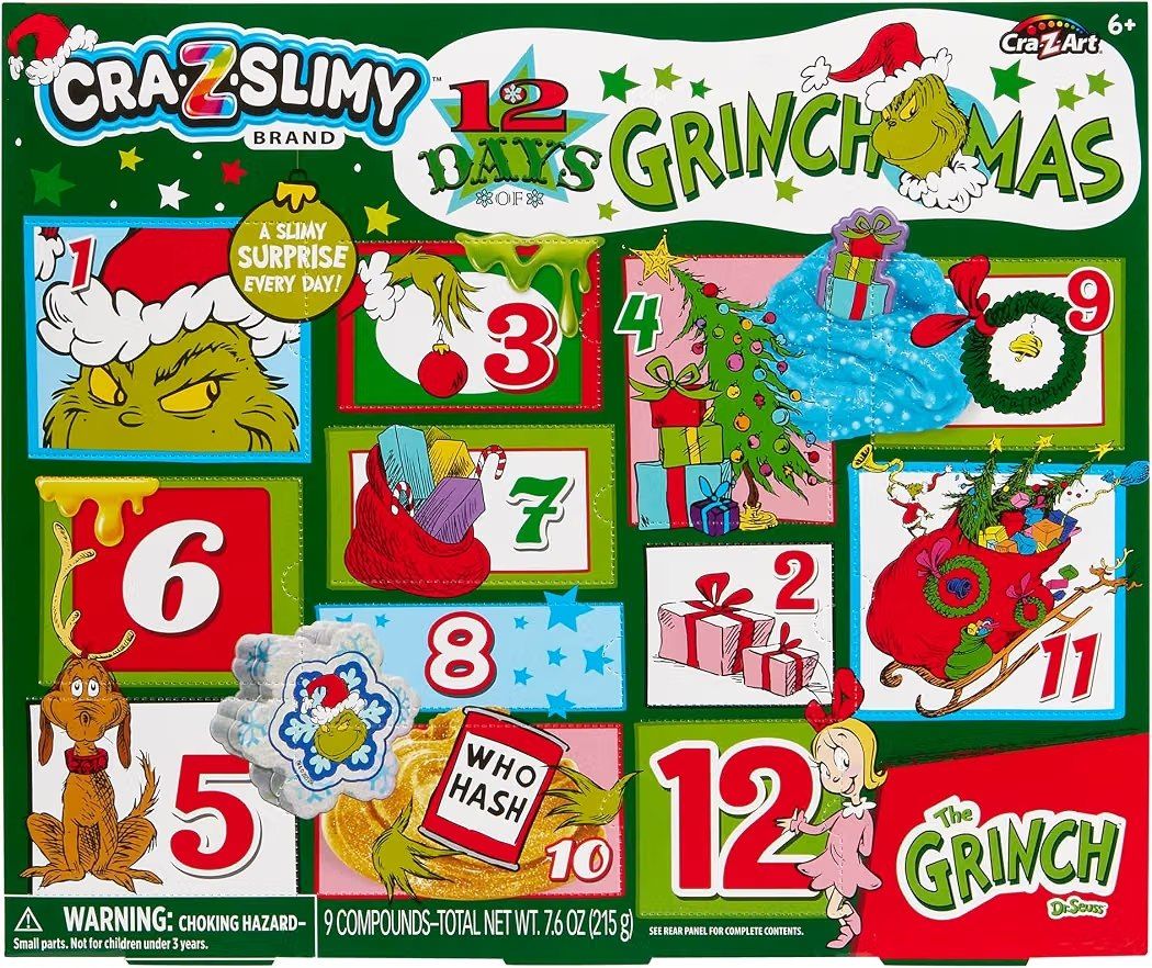 12 Days of Grinchmas Slime Advent Calendar, New for 2026