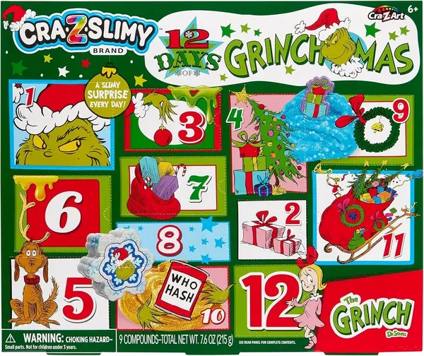 12 Days of Grinchmas Slime Advent Calendar, New for 2026