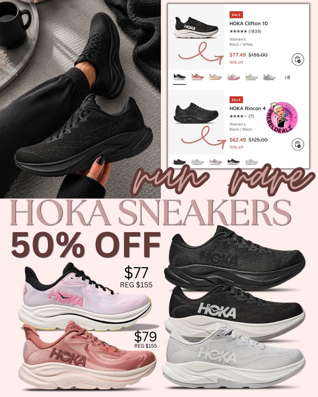 Rare Women's HOKA Sale: Save Up to 50% Off Select Shoes
