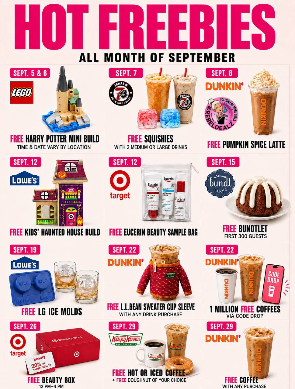 12 September Freebies You Won't Want to Miss