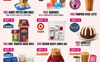 12 September Freebies You Won't Want to Miss
