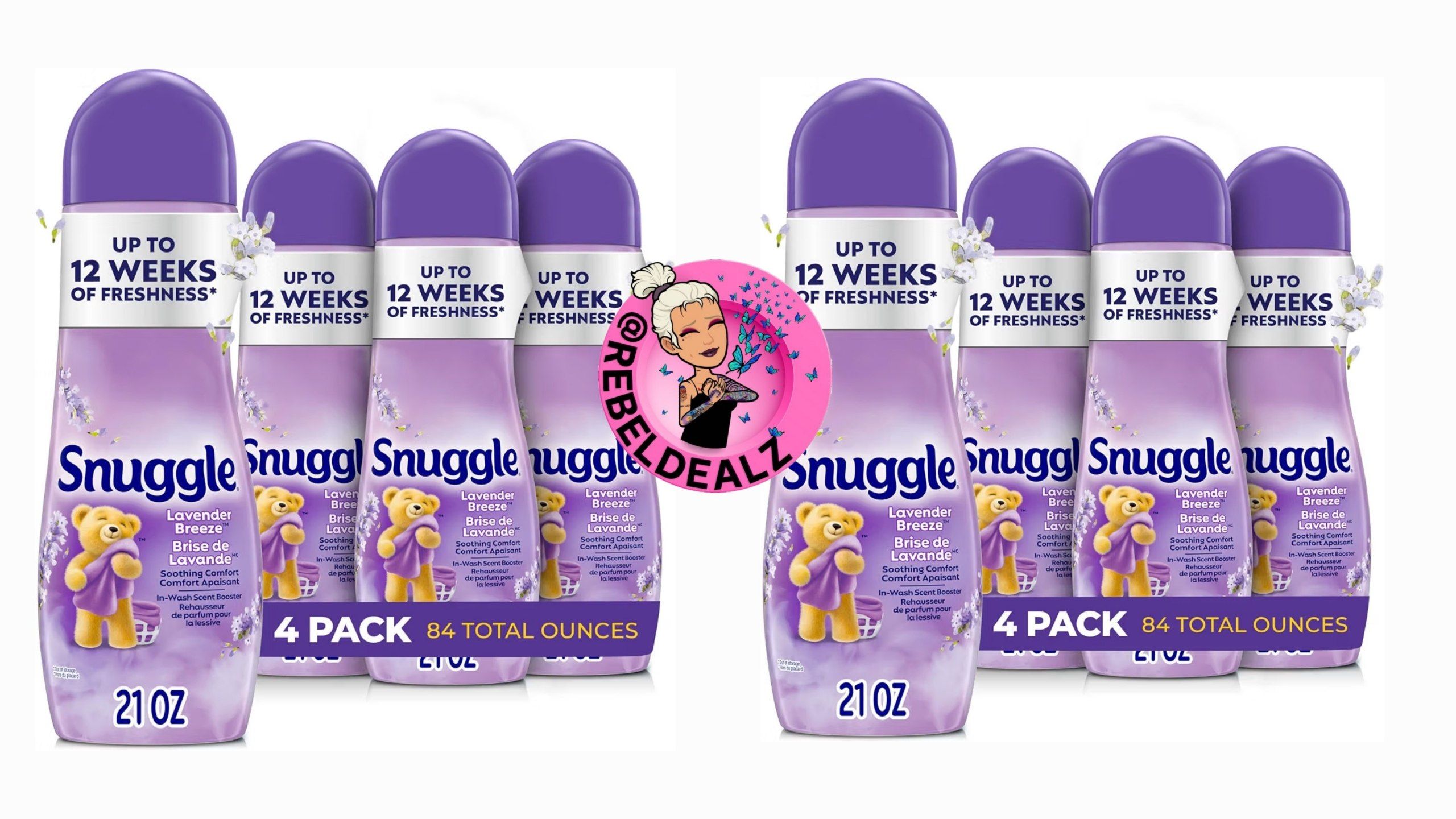 Snuggle In Wash Scent Booster Lavender Breeze 4-Pack