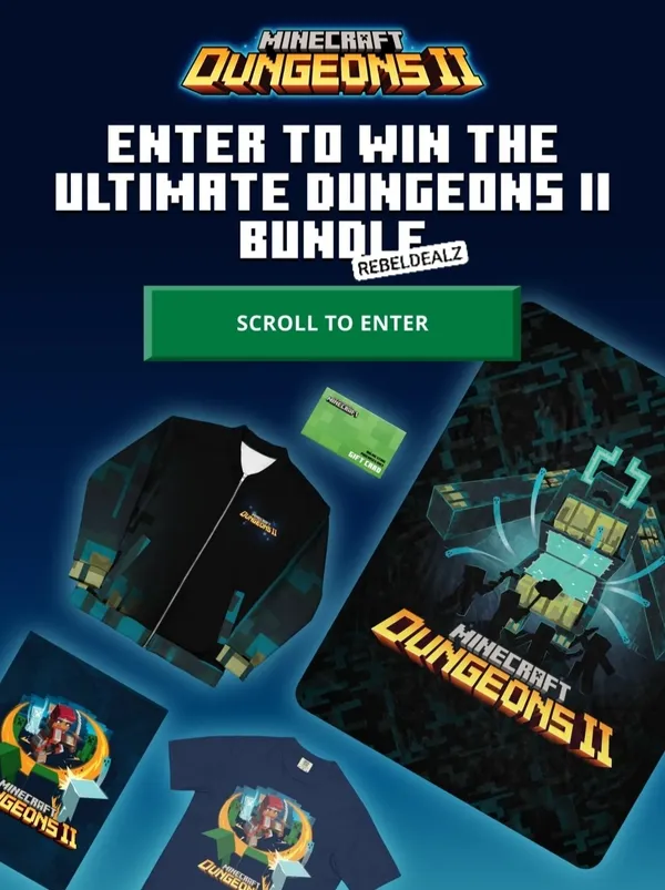 Minecraft Dungeons II Ultimate Merch Bundle Giveaway