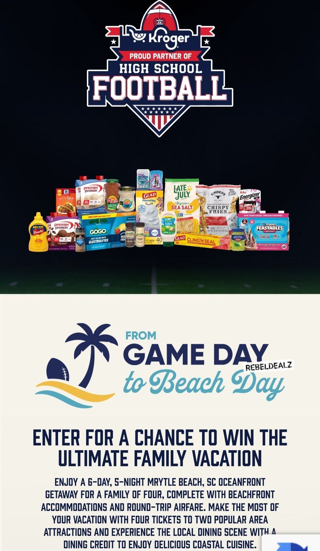 Kroger x Visit Myrtle Beach Sweepstakes