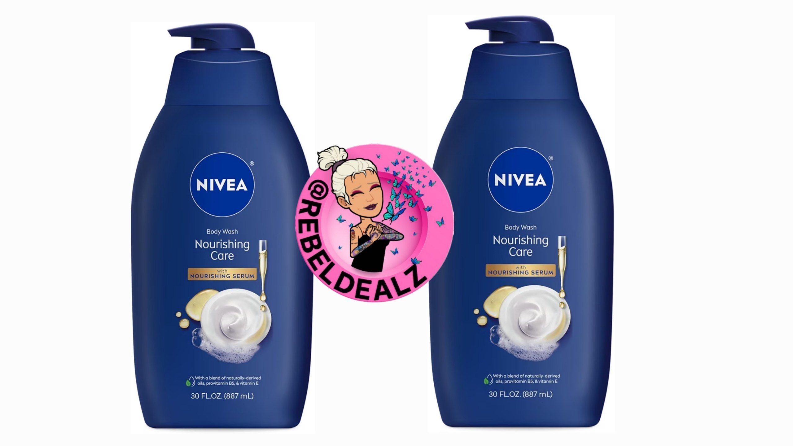 NIVEA Nourishing Care Body Wash 2-Pack as Low as $9.xx