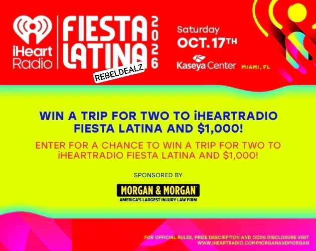 Win a Trip for Two to iHeartRadio Fiesta Latina and $1,000