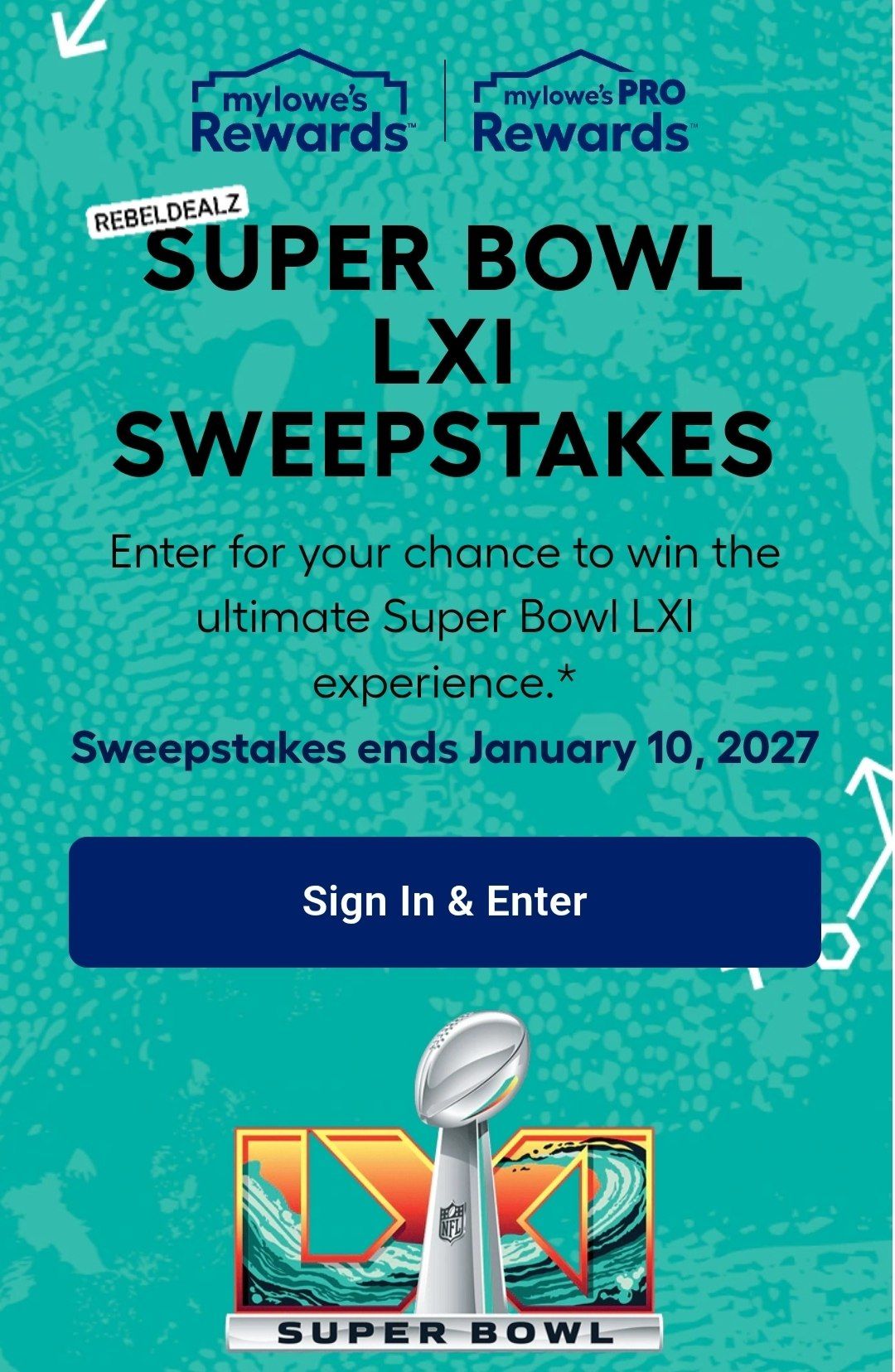 Lowe's Super Bowl LXI Sweepstakes: Enter to Win the Ultimate Experience