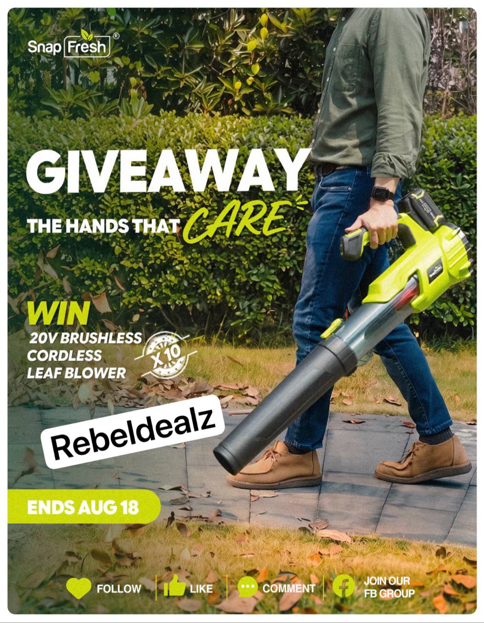 The Hands That Care Giveaway: Win a Leaf Blower