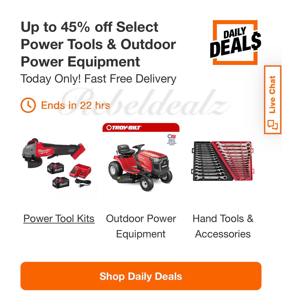 Home Depot Daily Deals: Up to 45% Off Power Tools & Outdoor Equipment