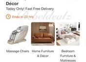 Up to 50% Off Select Massage Chairs Furniture and Decor at Home Depot