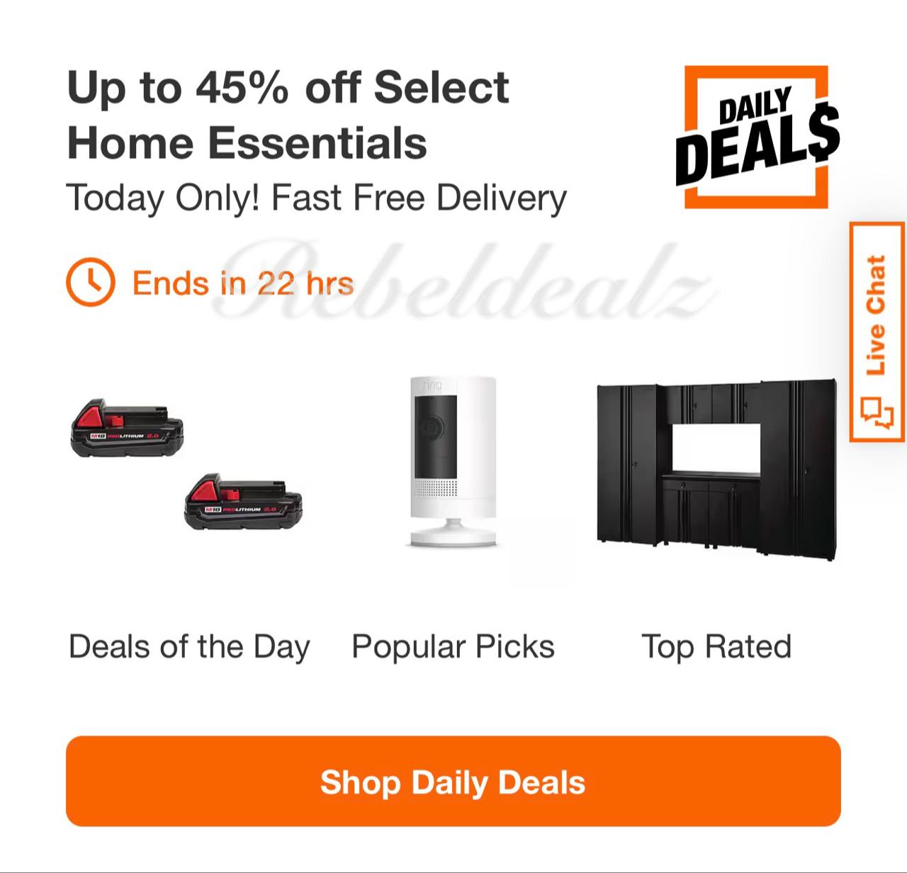 Home Depot Daily Deals: Up to 45% Off Home Essentials