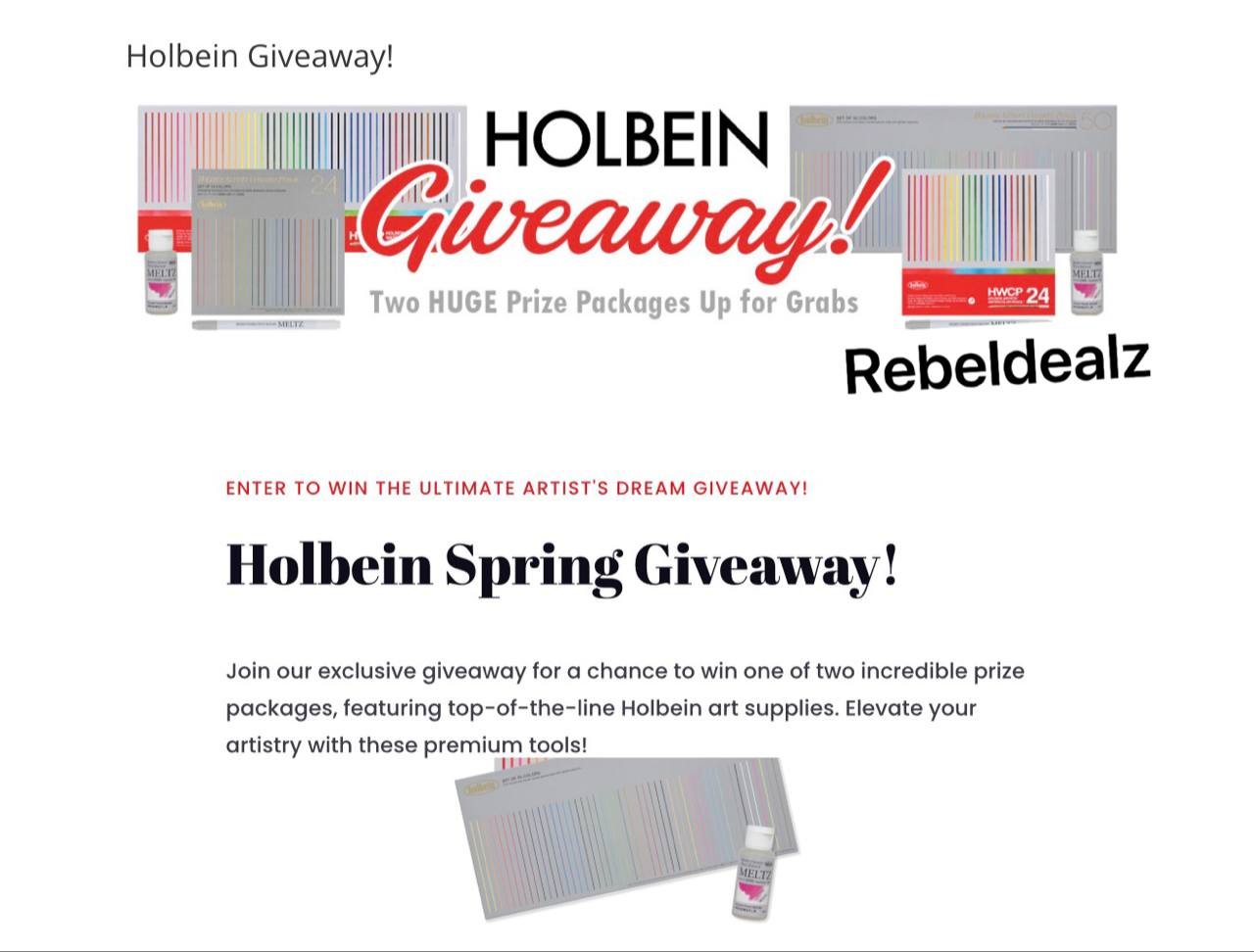 Win $300+ in Art Supplies with Holbein Spring Giveaway