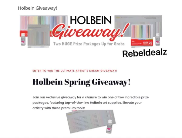 Win $300+ in Art Supplies with Holbein Spring Giveaway