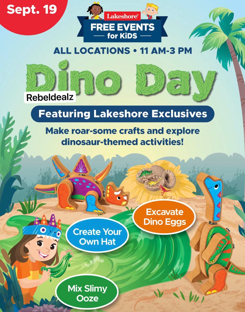 Free Kids Event at Lakeshore Learning on September 19