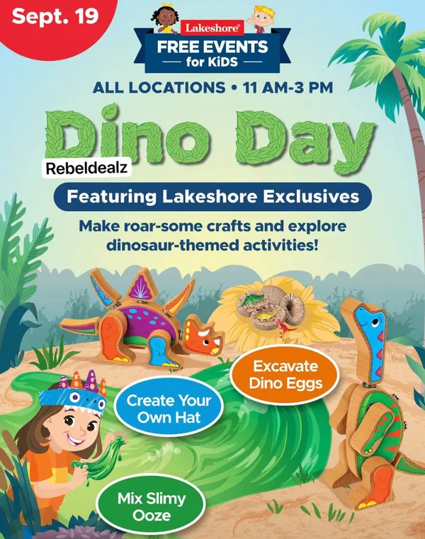 Free Kids Event at Lakeshore Learning on September 19